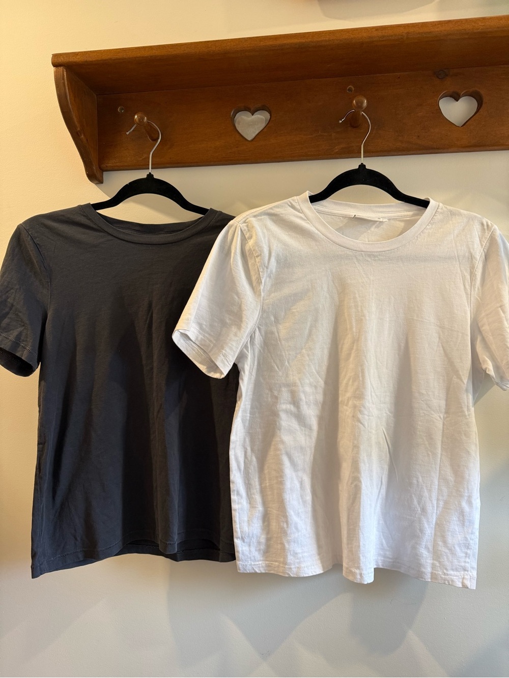 Frank and Oak Basic Crew Neck Tee trio - Black, white and charcoal grey